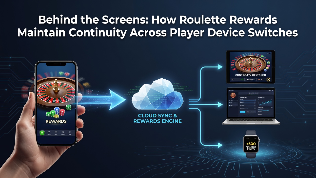 Roulette-Spieloberfläche auf Smartphone und Tablet mit synchronisierten Belohnungsanzeigen