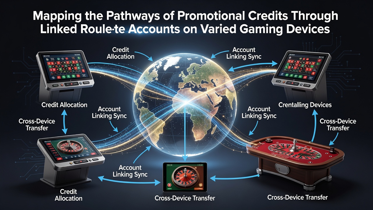 Diagramm zur Verfolgung von Bonusguthaben bei Wechsel zwischen verschiedenen Gaming-Geräten in Roulette-Sessions