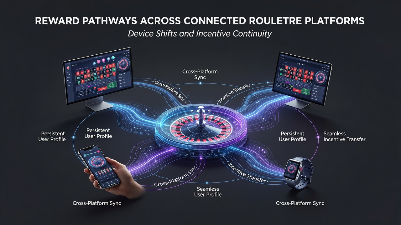 Datenfluss zwischen mobilen und stationären Roulette-Geräten mit Belohnungspfaden