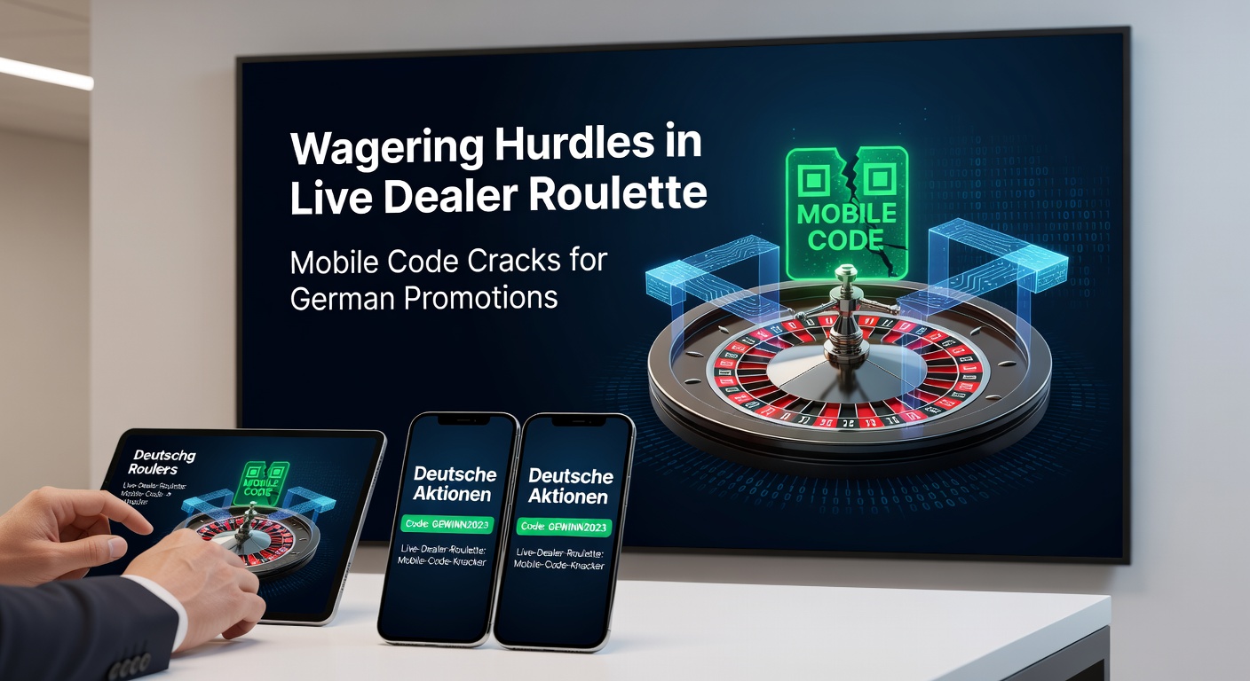 Smartphone mit aktiviertem Promo-Code auf einem Live-Roulette-Tisch, illustriert deutsche Mobile-Promotionen